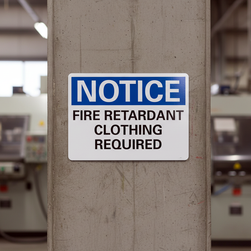 Notice Fire Retardant Clothing Required - Image 2