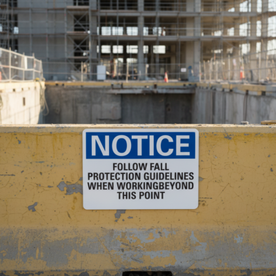 Notice Follow Fall Protection Guidelines When