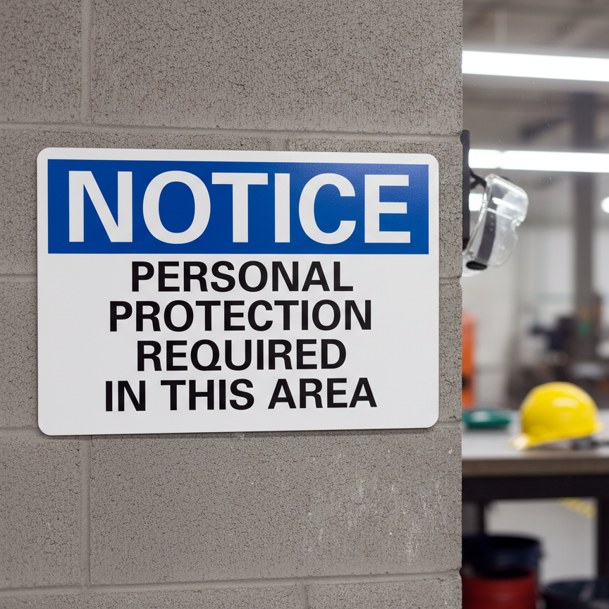 Notice Personal Protection Required In This Area - Image 2