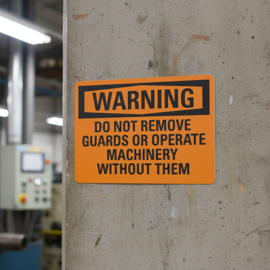 Warning (Ansi) Do Not Remove Guards Or Operate