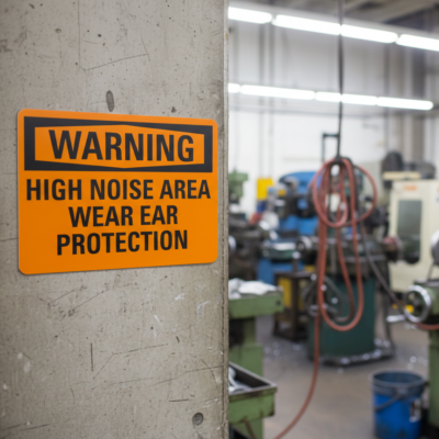 Warning High Noise Area Wear Ear Protection