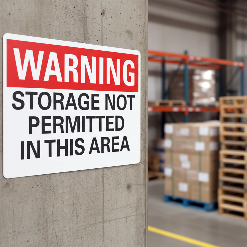 Warning Storage Not Permitted In This Area - Image 2