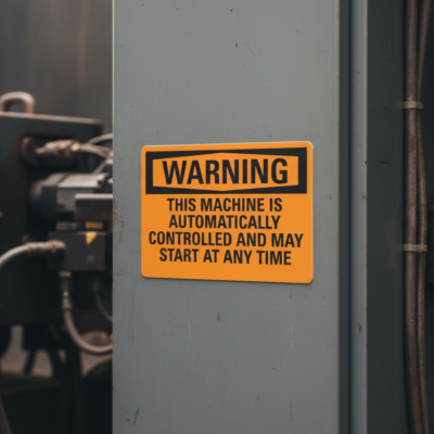 Warning This Machine Is Automatically Controlled