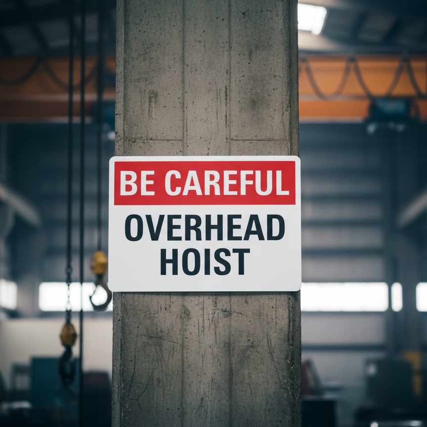 Be Careful Overhead Hoist