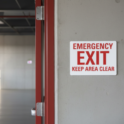 Emergency Exit Keep Area Clear
