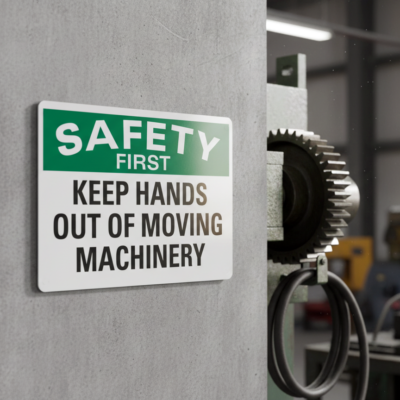 Safety First Keep Hands Out Of Moving Machinery