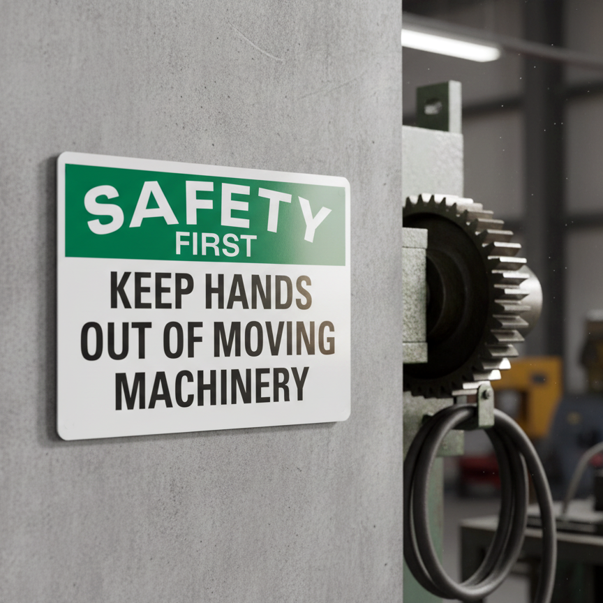Safety First Keep Hands Out Of Moving Machinery