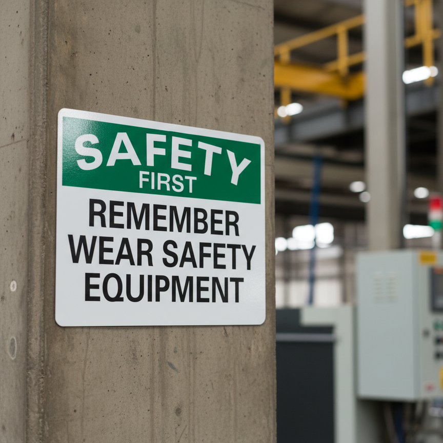 Safety First Remember Wear Safety Equipment