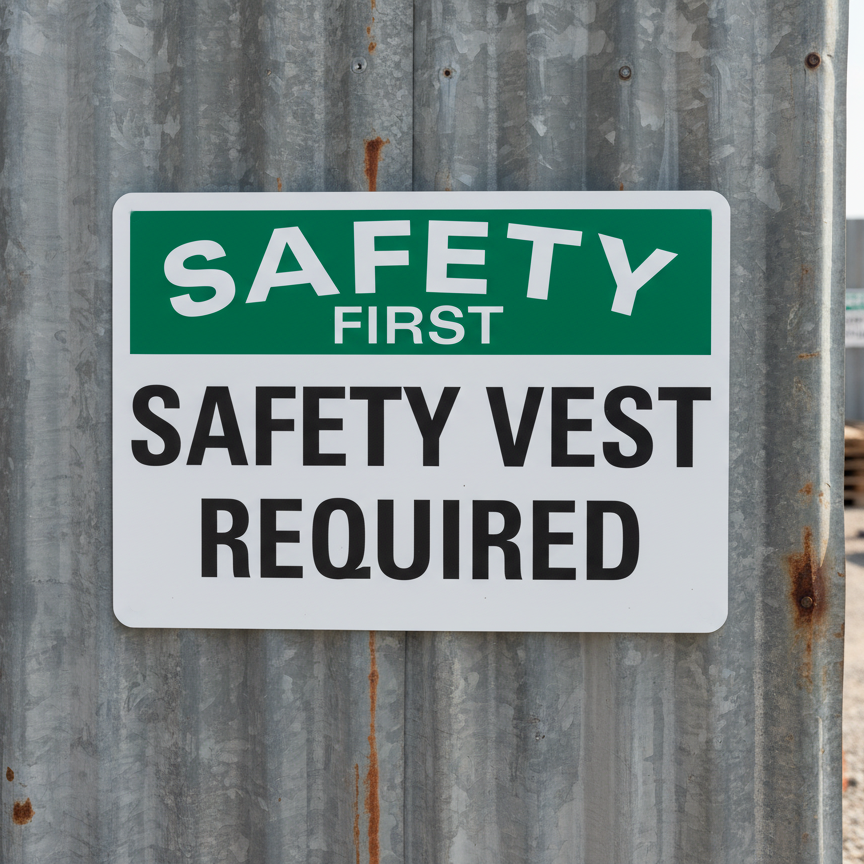 Safety First Safety Vest Required