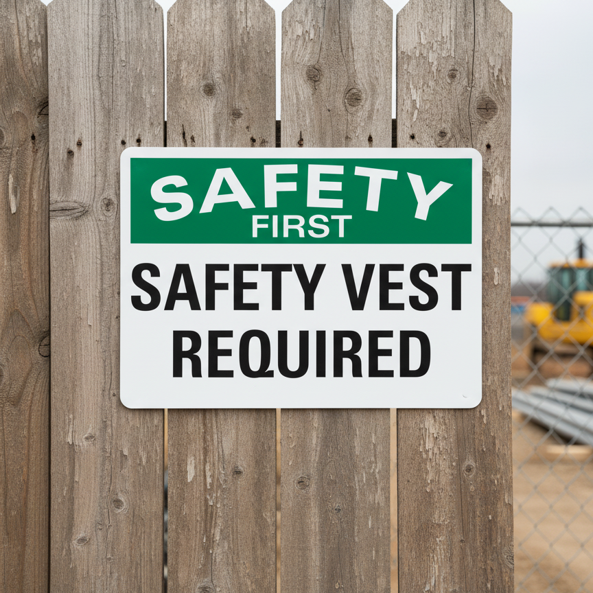 Safety First Safety Vest Required