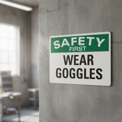 Safety First Wear Goggles