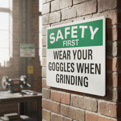 Safety First Wear Your Goggles When Grinding