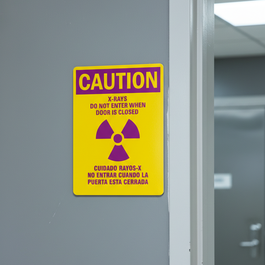 Caution X-Rays Do Not Enter When Door Is Closed (Sym) - Image 2