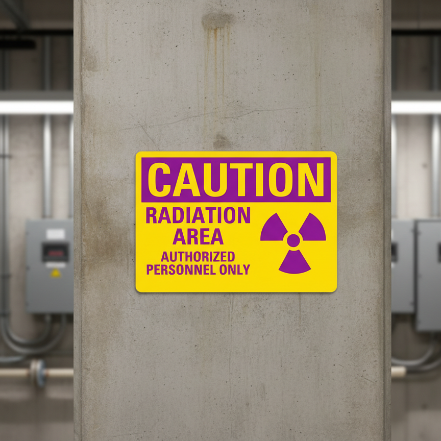 Caution Radiation Area Authorized Personnel Only (Sym) - Image 2