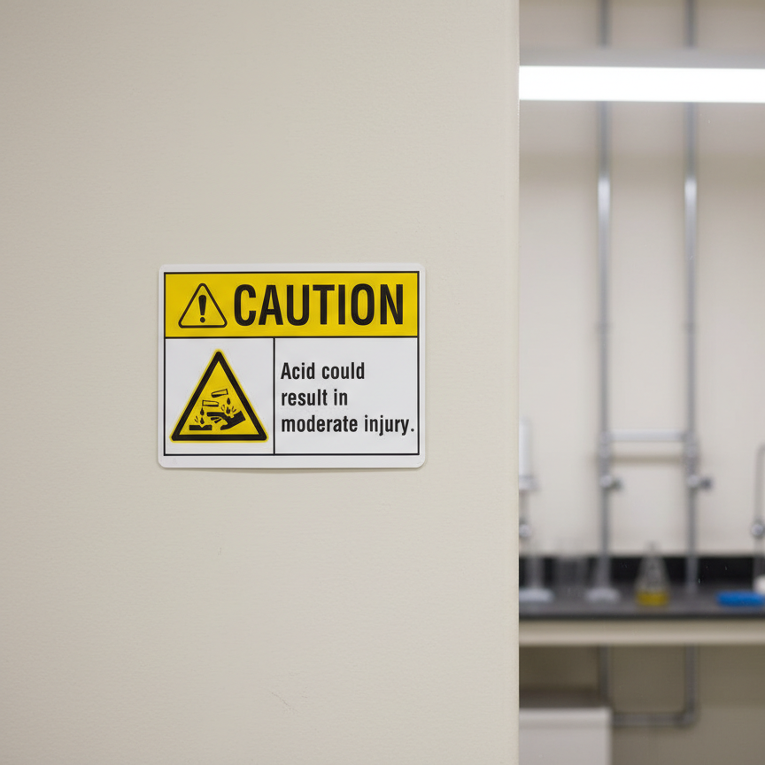 Caution Acid. Could result in moderate injury. - Image 2