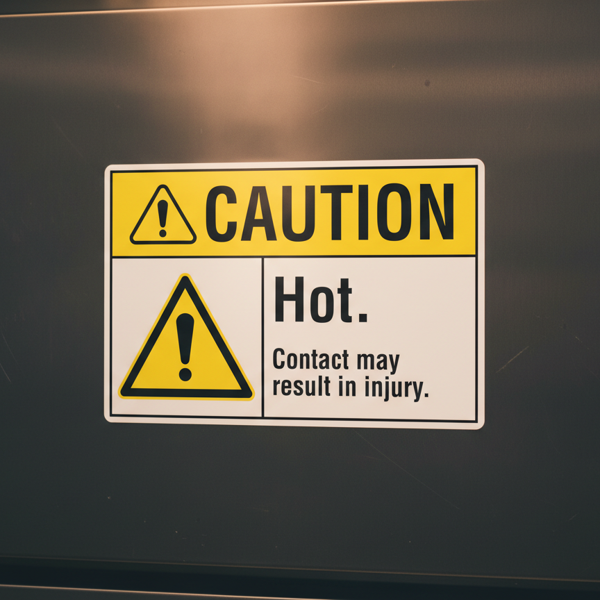 Caution Hot. Contact may result in injury. - Image 2