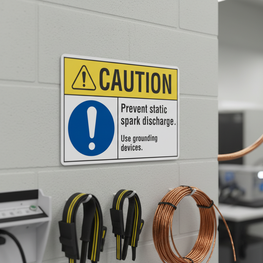 Caution Prevent static spark discharge. Use grounding d - Image 2