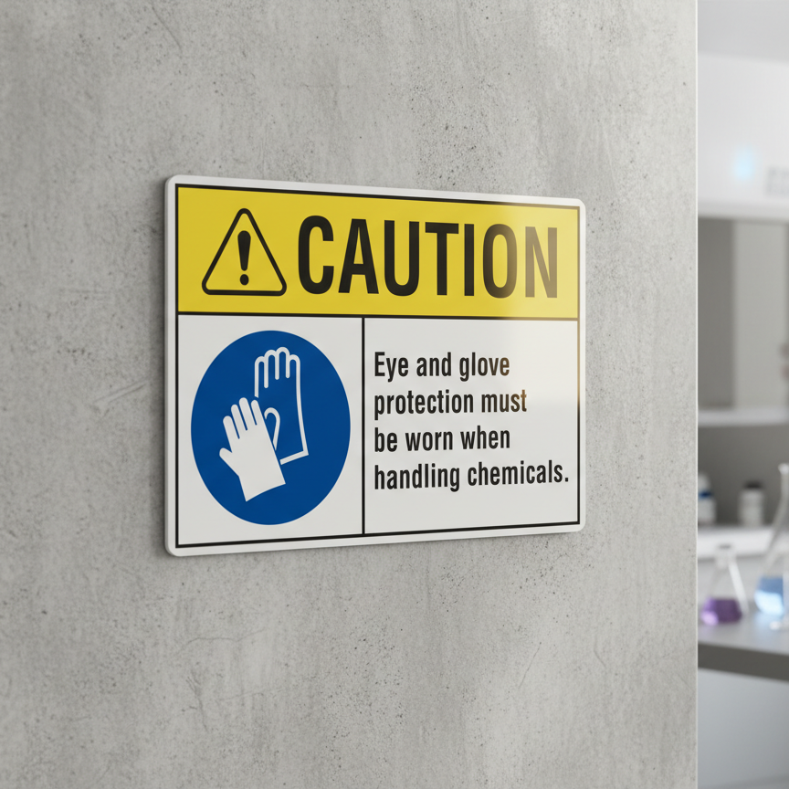 Caution Eye and glove protection must be worn when hand - Image 2