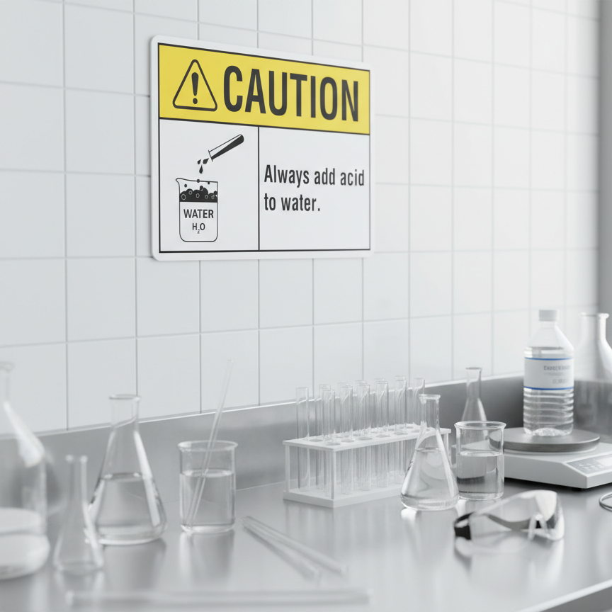 Caution Always add acid to water - Image 2