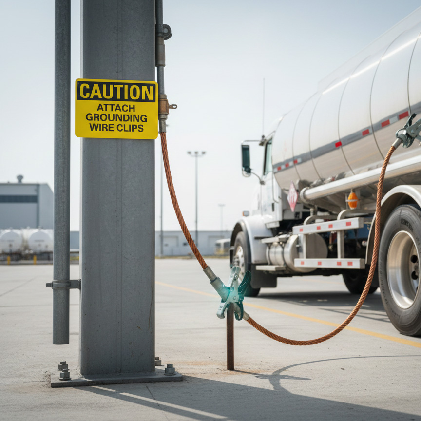 Caution Attach grounding wire clips