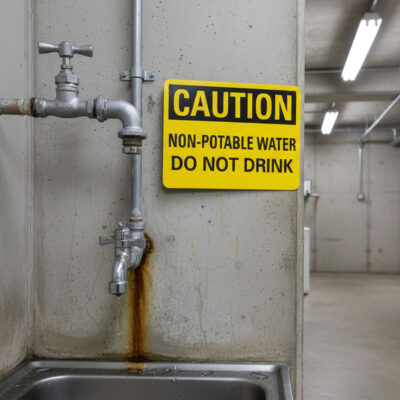 Caution Non-potable water do not drink