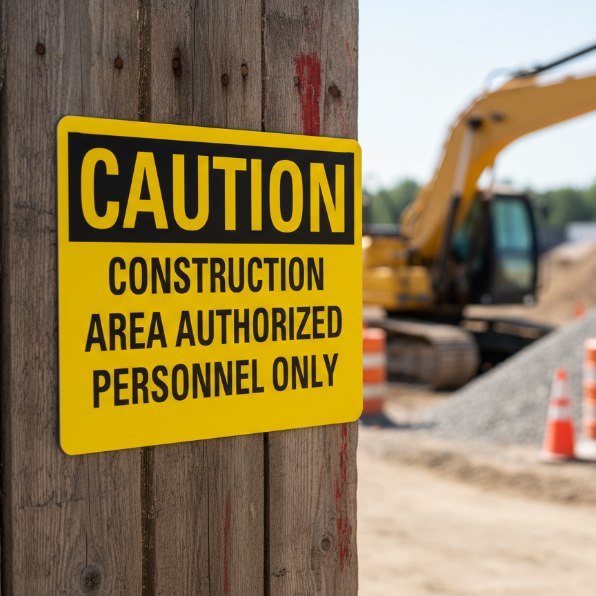 Caution Construction area authorized personnel only - Image 2