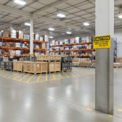 Caution Floor load limit not to exceed ____ lbs. sq. ft.