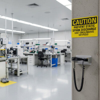 Caution Prevent static spark discharge use grounding