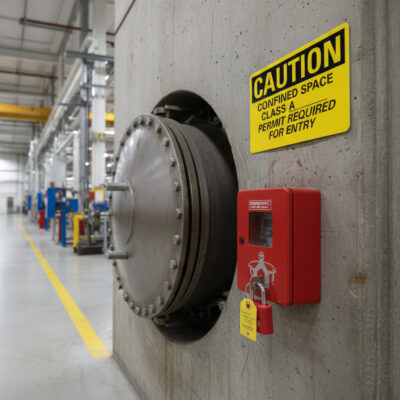 Caution Confined space class _________ permit required