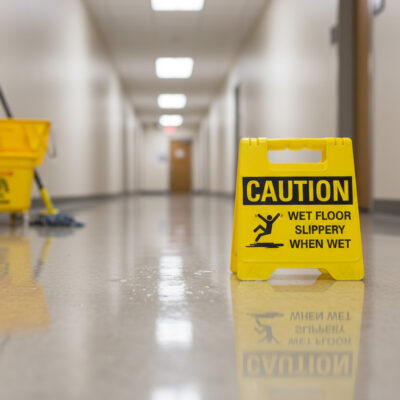 Caution Wet floor/slippery when wet