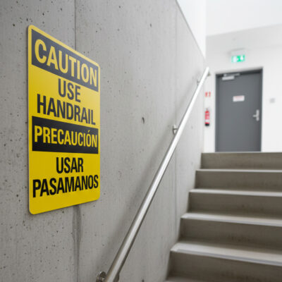 Use Handrail/Usar Pasamanos