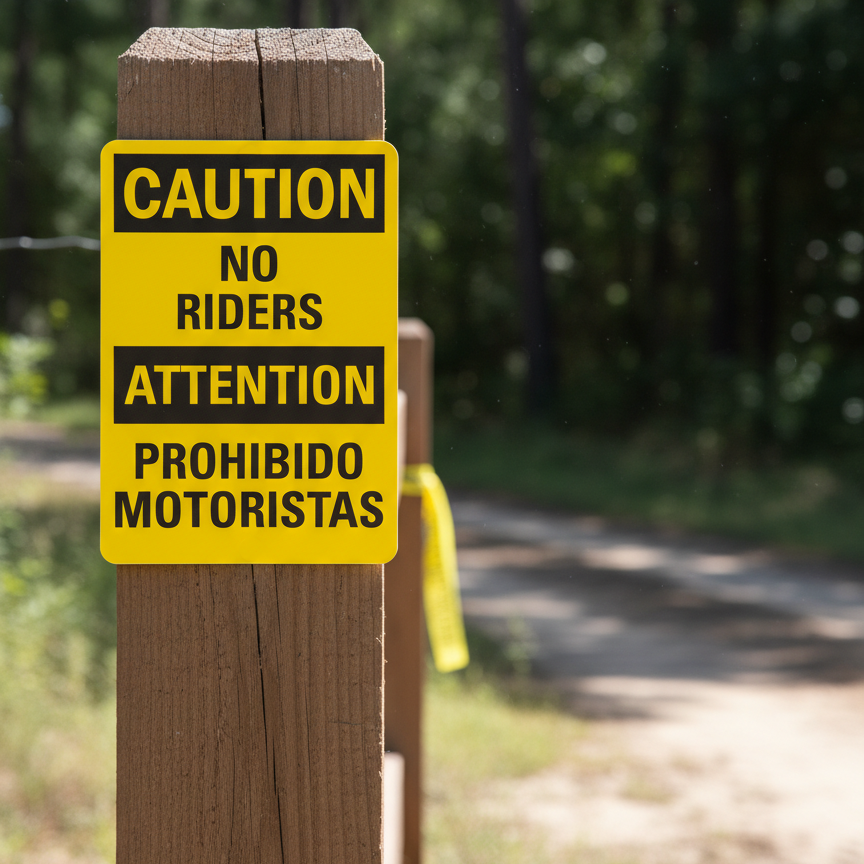 No Riders/Prohibido Motoristas - Image 2