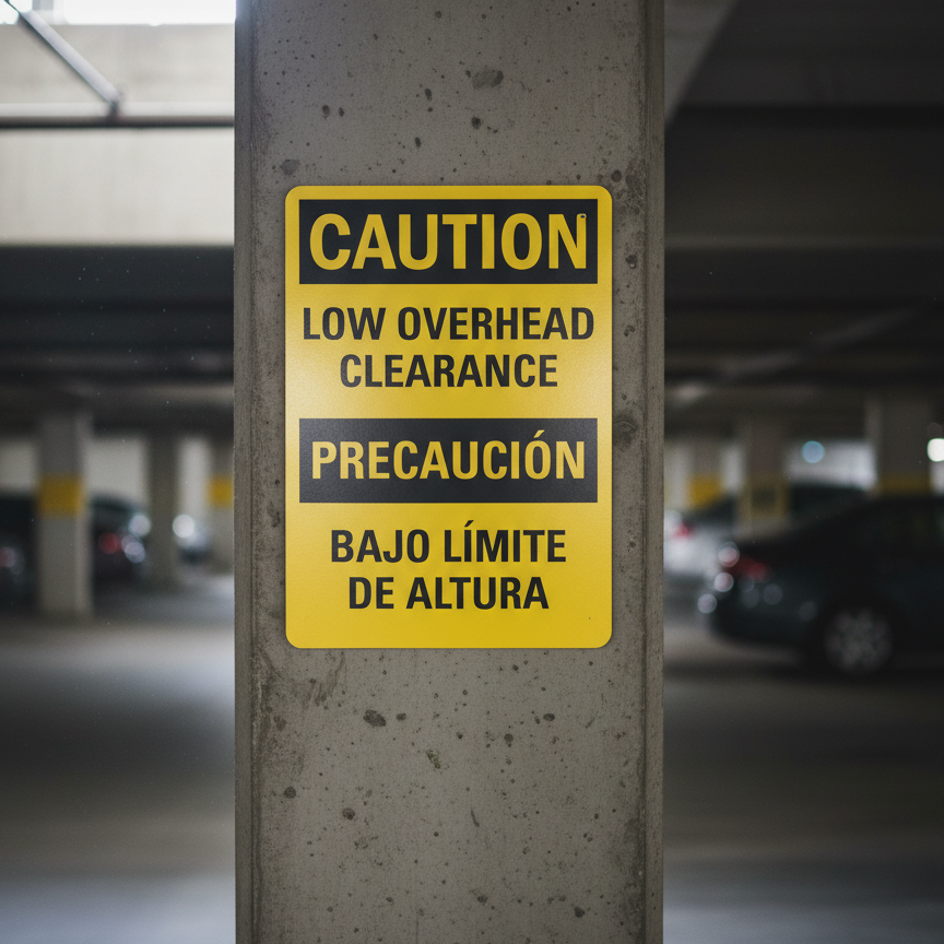 Low Overhead Clearance/Bajo Limite De Altura - Image 2