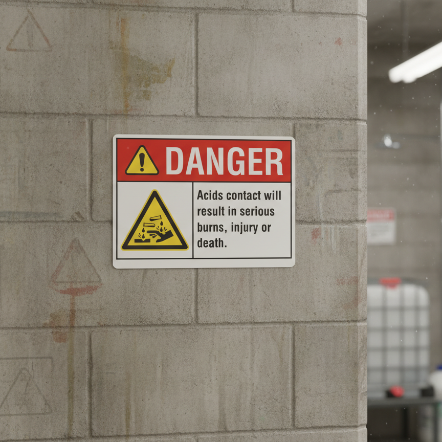 Danger Acid contact will result in serious burns - Image 2