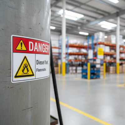 Danger Diesel fuel. Flammable.