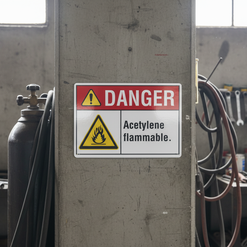 Danger Acetylene flammable. - Image 2