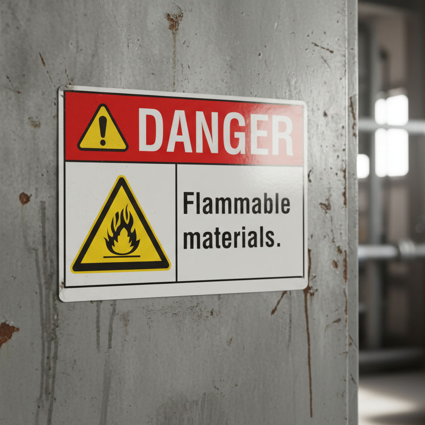 Danger Flammable materials. - Image 2
