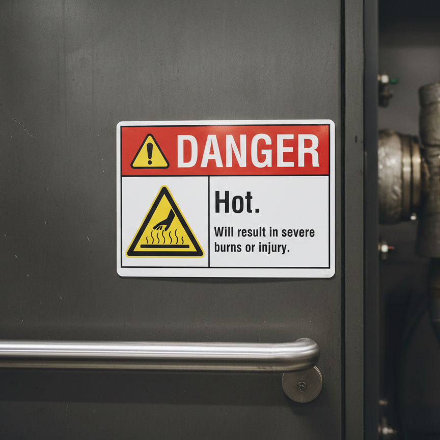 Danger Hot. Will result in serious burns or injury. - Image 2