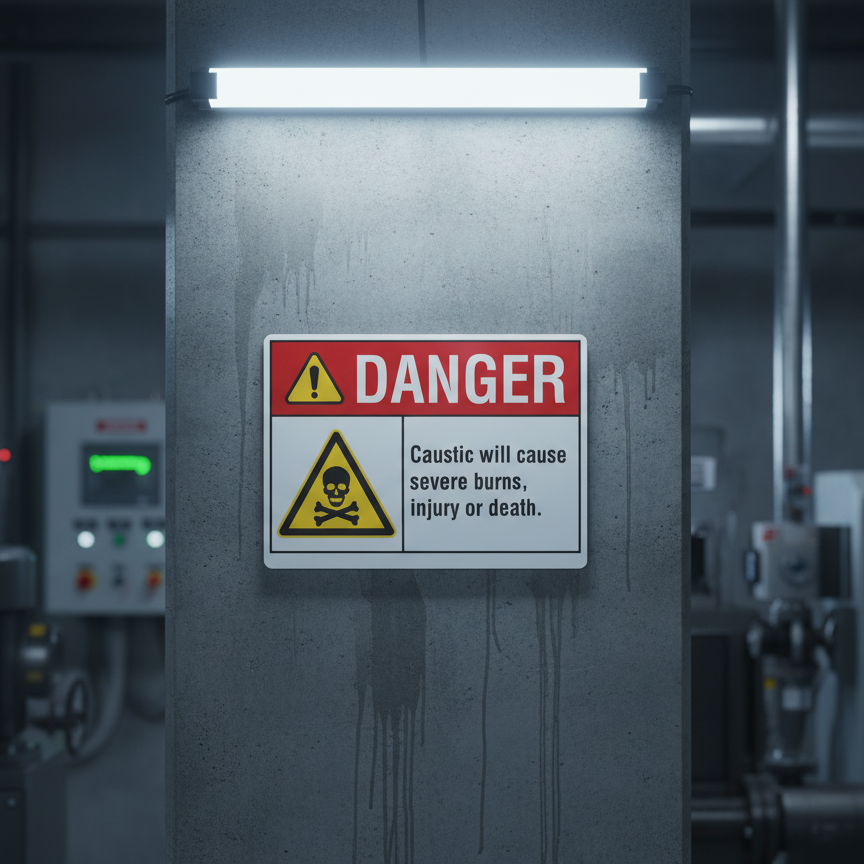 Danger Caustic Will cause severe burns injury or death - Image 2
