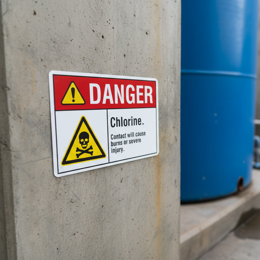 Danger Chlorine. Contact will cause burns or severe - Image 2
