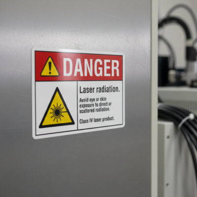 Laser radiation. Avoid eye or skin exposure to direct