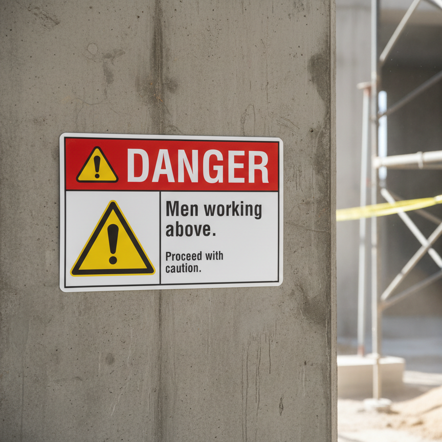 Danger Men working above. Proceed with caution. - Image 2