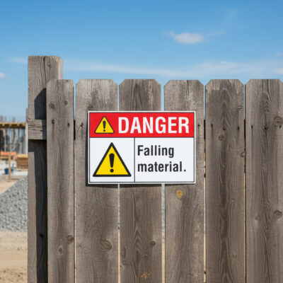 Danger Falling material.