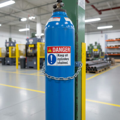 Danger Keep all cylinders chained.