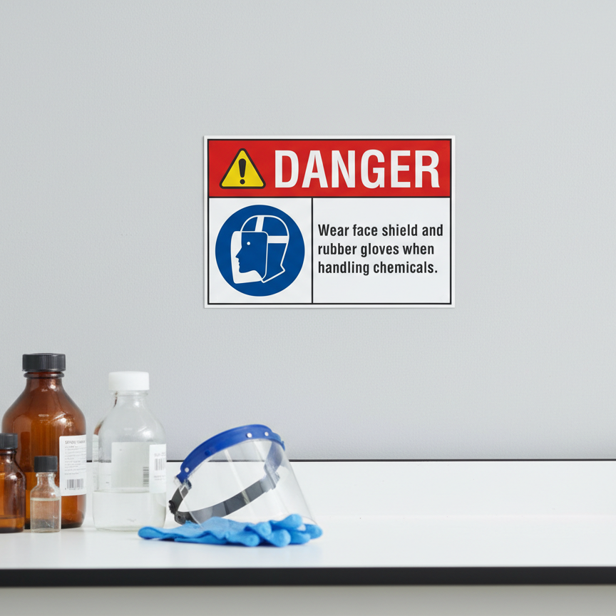 Danger Wear face shield and rubber gloves when handling - Image 2