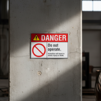 Danger Do not operate. Activation will result in severe