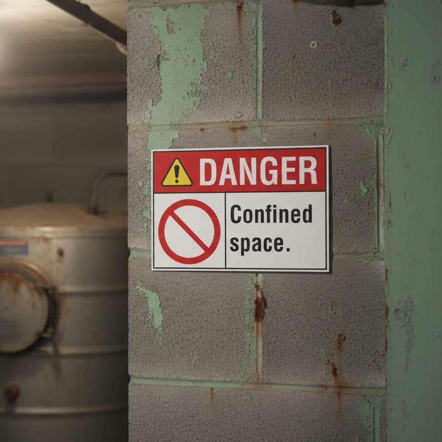 Danger Confined space.