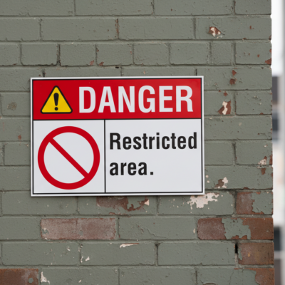 Danger Restricted area.