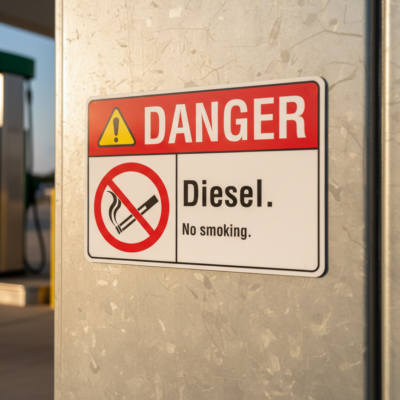 Danger Diesel. No smoking.