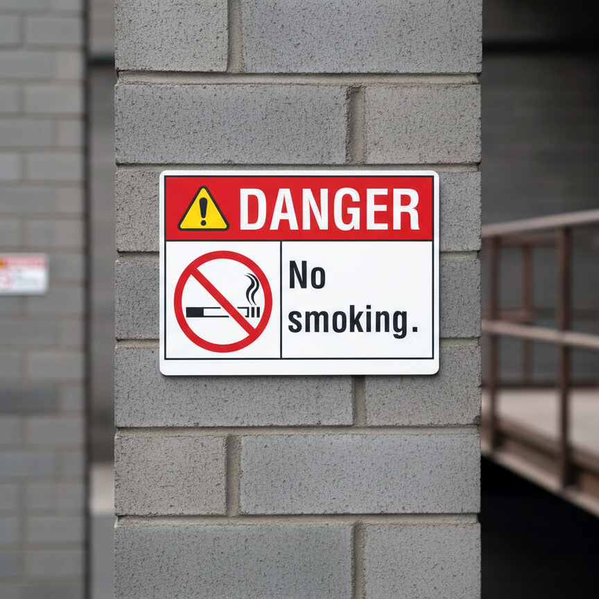 No smoking. English